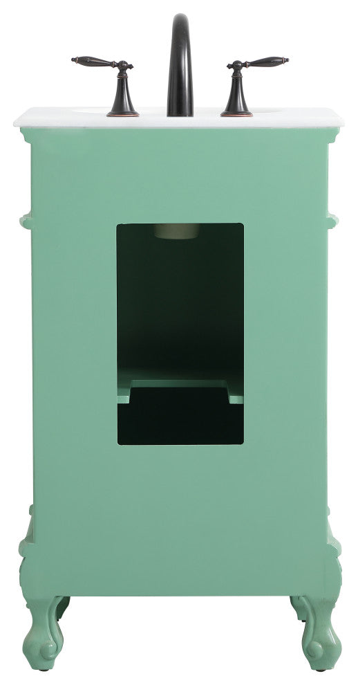 Bathroom Vanity, Vintage Mint, 21", Single Sink
