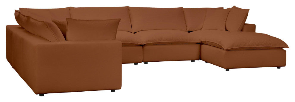 Cali Rust Modular Large Chaise Sectional