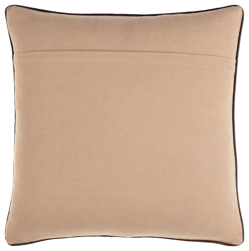 Surya Tambi Light Beige Pillow Shell With Down Insert 18"H X 18"W