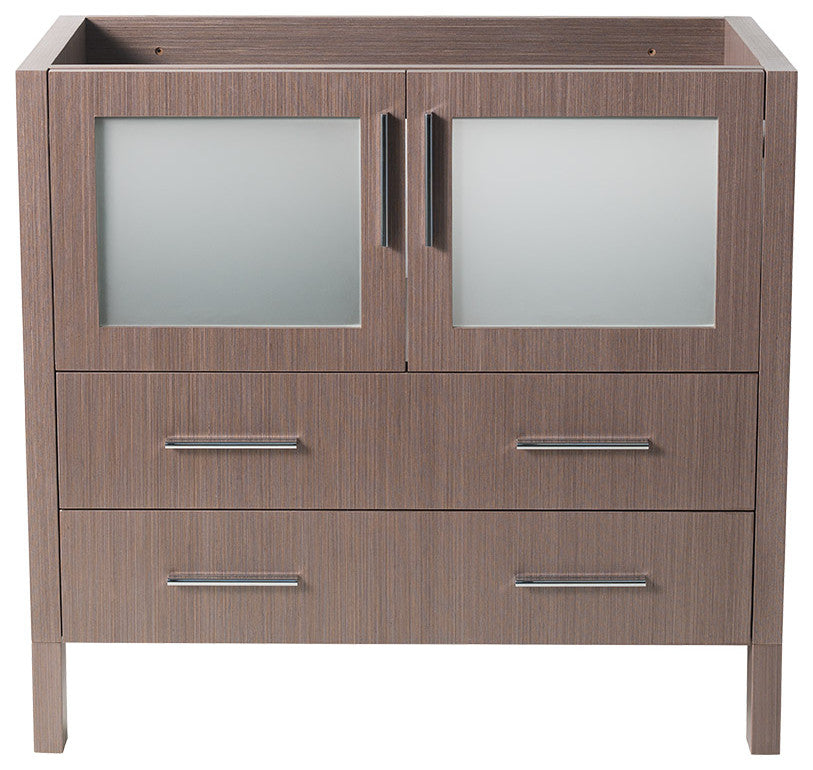 Torino 36" Bathroom Cabinet, Base: Gray Oak, Base Only, Without Sink
