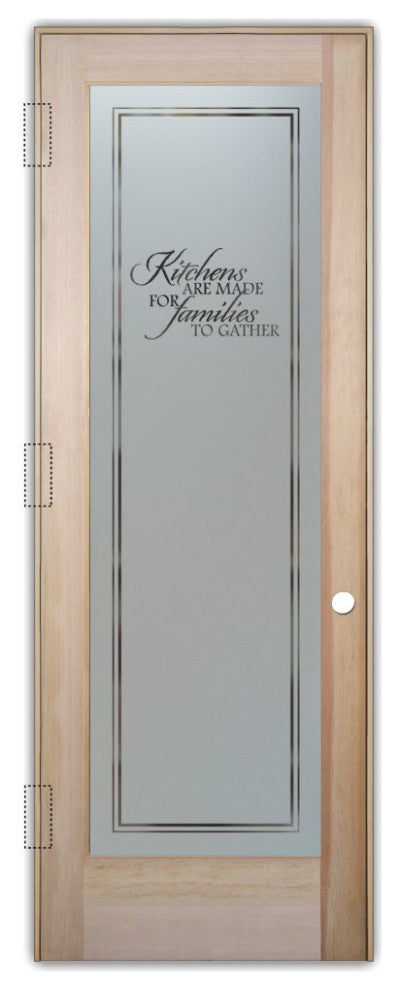 Pantry Door - Family Kitchen - Douglas Fir (stain grade) - 30" x 80" - Knob...