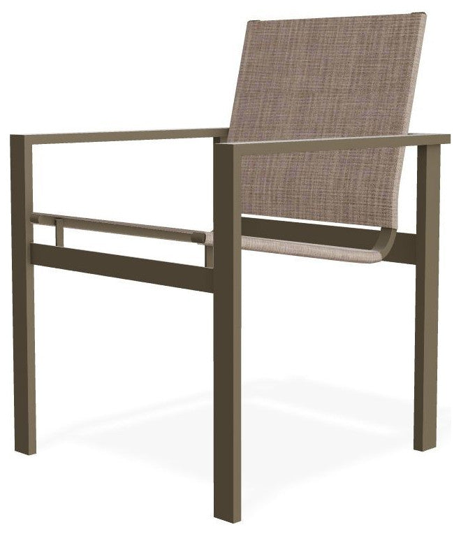 Tribeca Sling Outdoor Stackable Armchair, Augustine Fennel/Beachwood