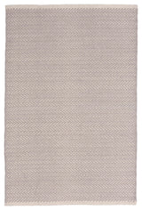 Dash & Albert Herringbone Dove Grey Handwoven Cotton Rug, Grey, 8' x 10'