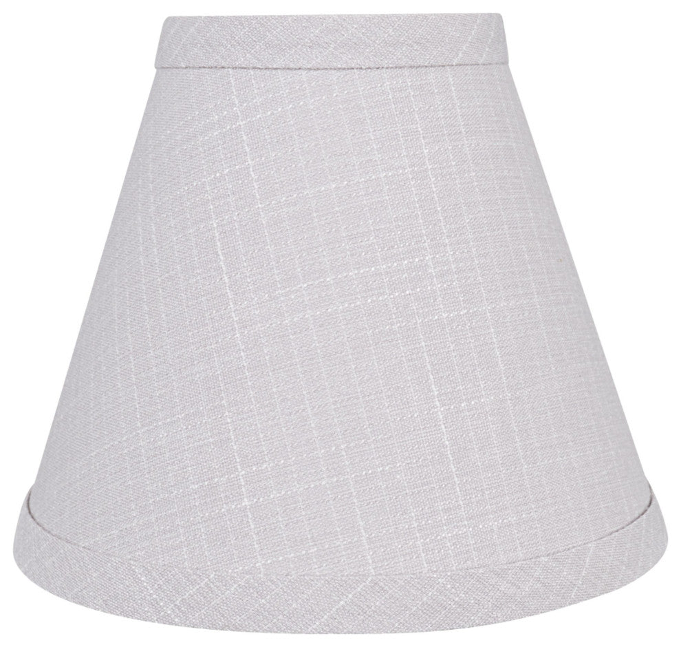 Aspen Creative 32125-9 Hardback Empire Clip-On Lamp Shade, Light Grey 3"x6"x 5"