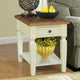 Vista End Table, Hickory/Shell