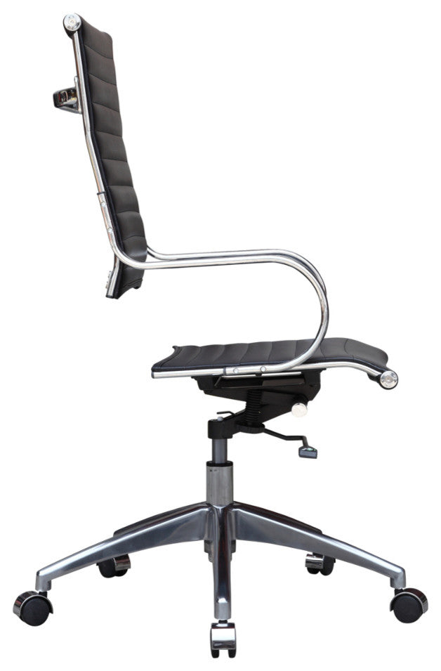 Classics Flees Office Chair High Back, Black