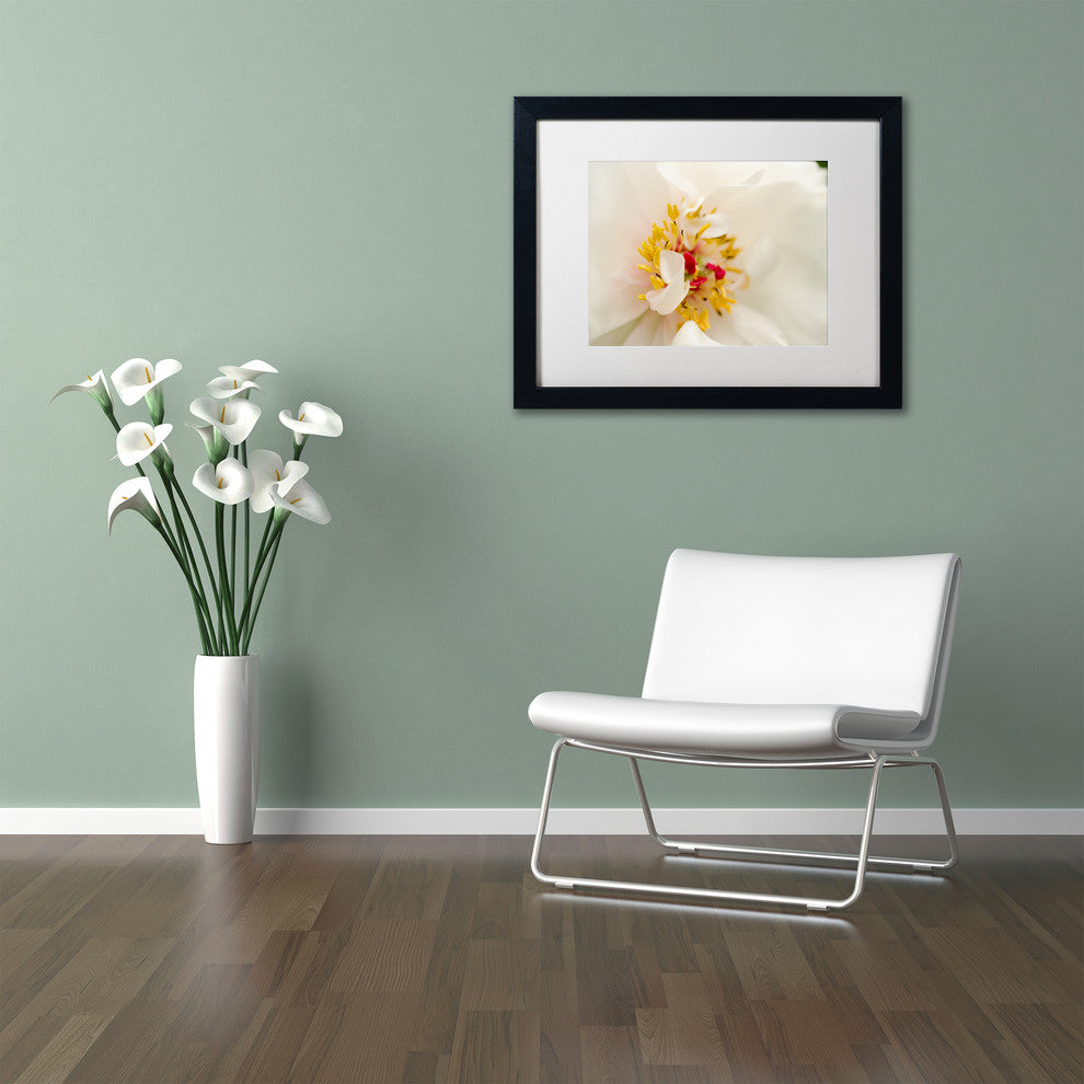 PIPA Fine Art 'Eye of Peony' Matted Framed Art, 14x11