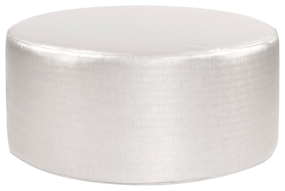 Howard Elliott Luxe Mercury Universal 36" Round Ottoman