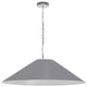 Presley Incandescent Pendant, Polished Chrome with Grey Shade