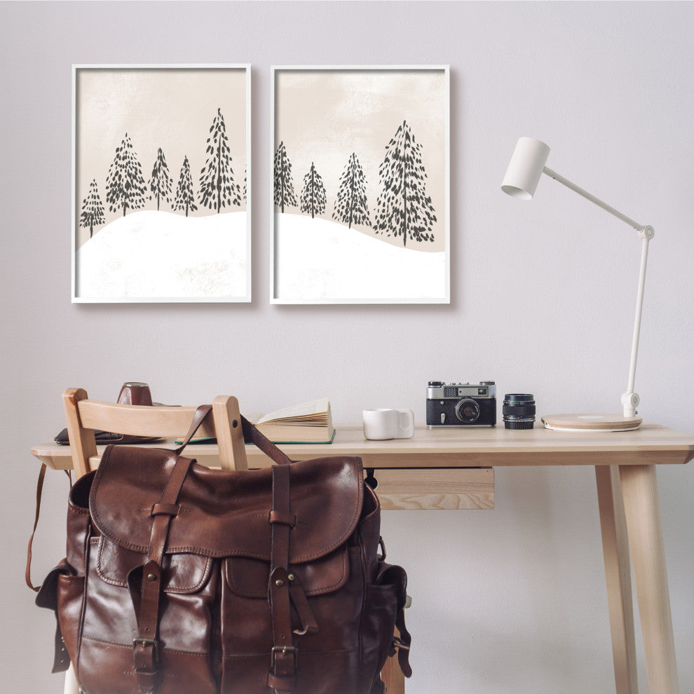 Winter Trees Abstract Snowy Landscape,16 x 20