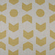 Badges Gold Room Darkening Fabric Sample, 4Wx4L
