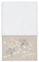 Linum Home Textiles Turkish Cotton Braelyn Embellished Hand Towel, White