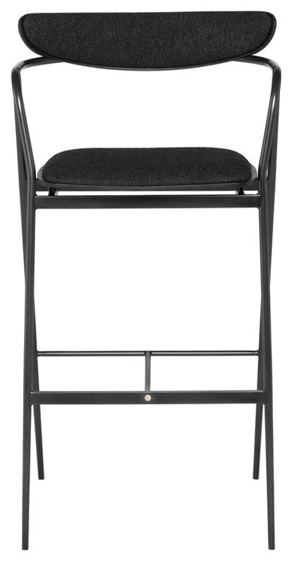 Gianni Activated Charcoal Fabric Bar Stool