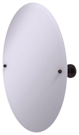 Frameless Oval Beveled Edge Tilt Mirror, Antique Bronze