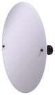 Frameless Oval Beveled Edge Tilt Mirror, Antique Bronze