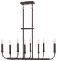 Hinkley Alister Small Eight Light Linear, Buckeye Bronze