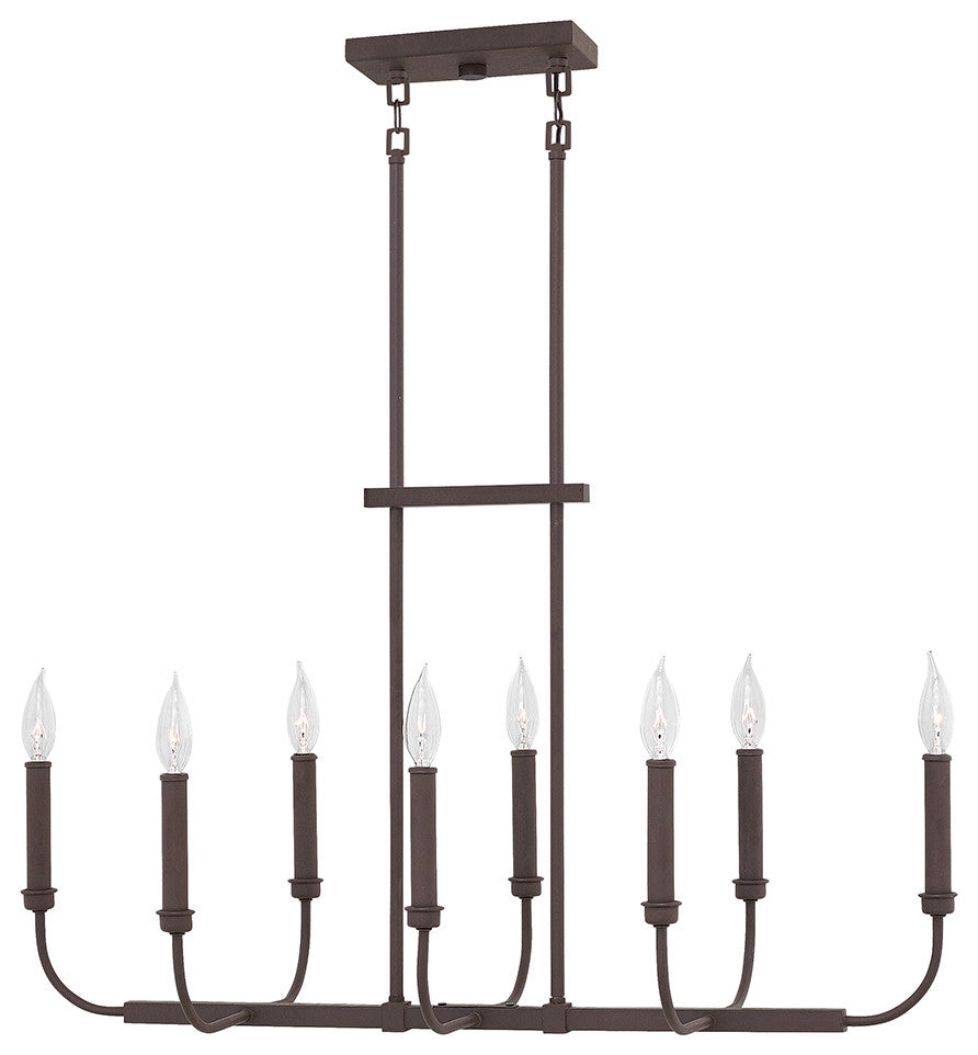 Hinkley Alister Small Eight Light Linear, Buckeye Bronze
