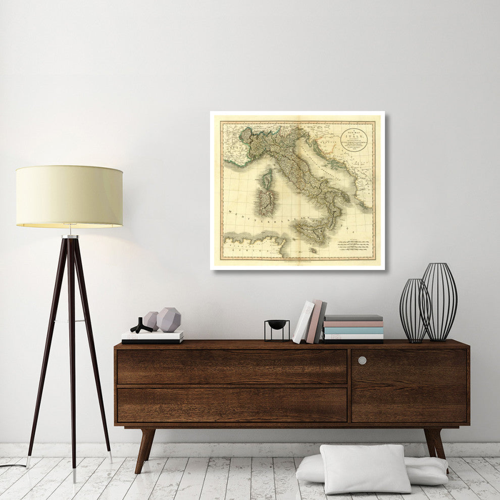 "Italy, 1799" Digital Paper Print by John Cary, 42"x38"