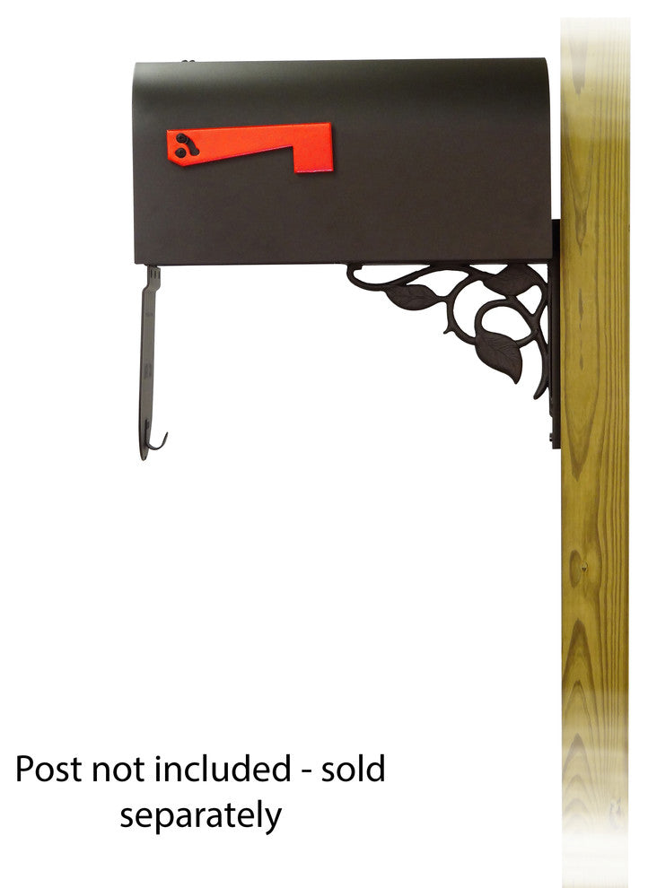 Titan Steel Curbside Mailbox With Floral Front Single Mailbox Mounting Bracket