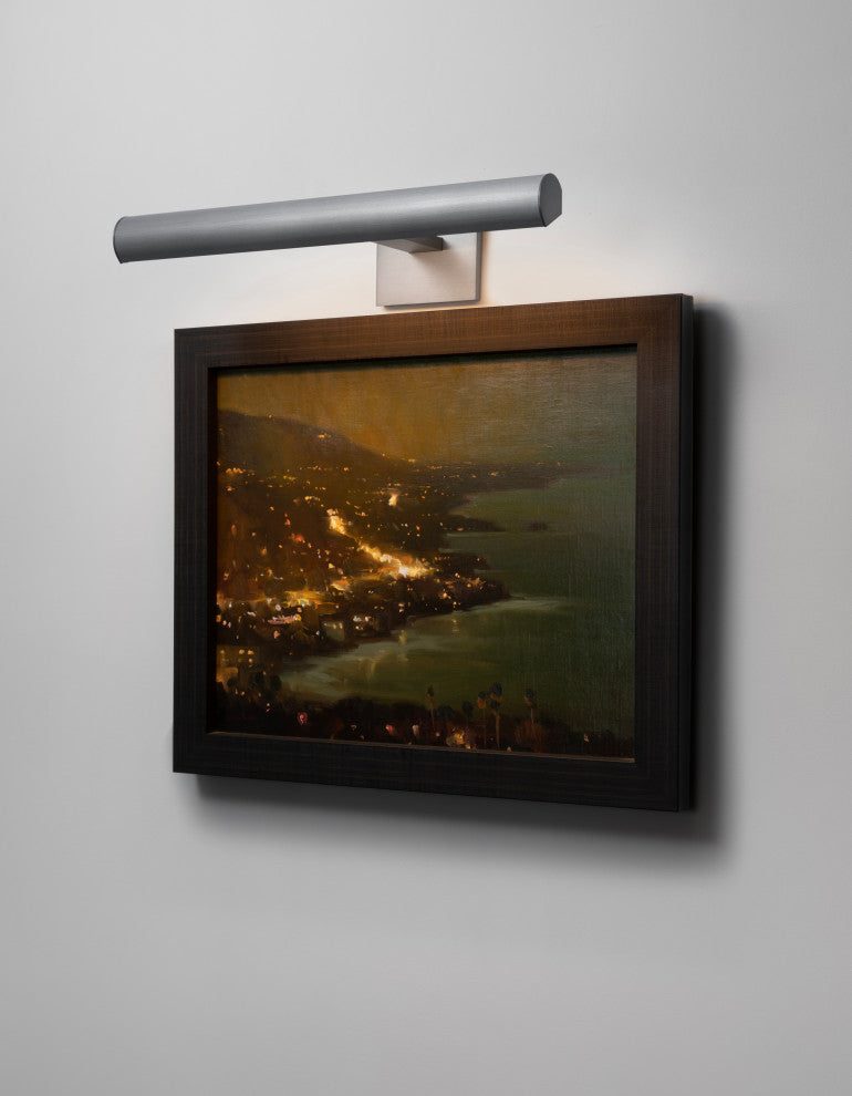 Cerno Art Light, 24"W, Satin Nickel, 3000K, Plugin 120, 240V Non Dimmable