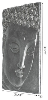 A Silver Buddha Plate Wall DÃ©cor