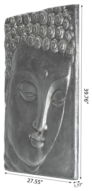 A Silver Buddha Plate Wall DÃ©cor