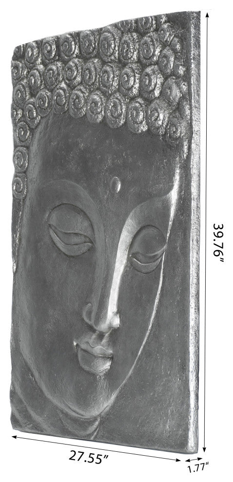 A Silver Buddha Plate Wall DÃ©cor