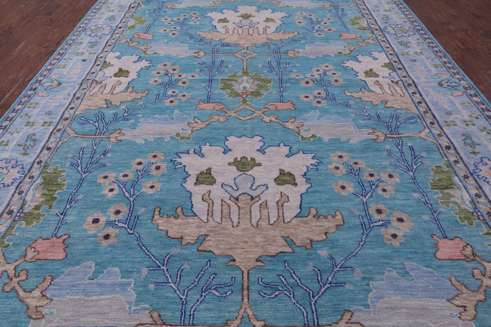 Turkish Oushak Handmade Wool Rug 10' 2" X 14' 1" - Q13562