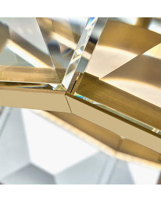 Jolie Medium LED Semi-Flush Mount in Heritage Brass