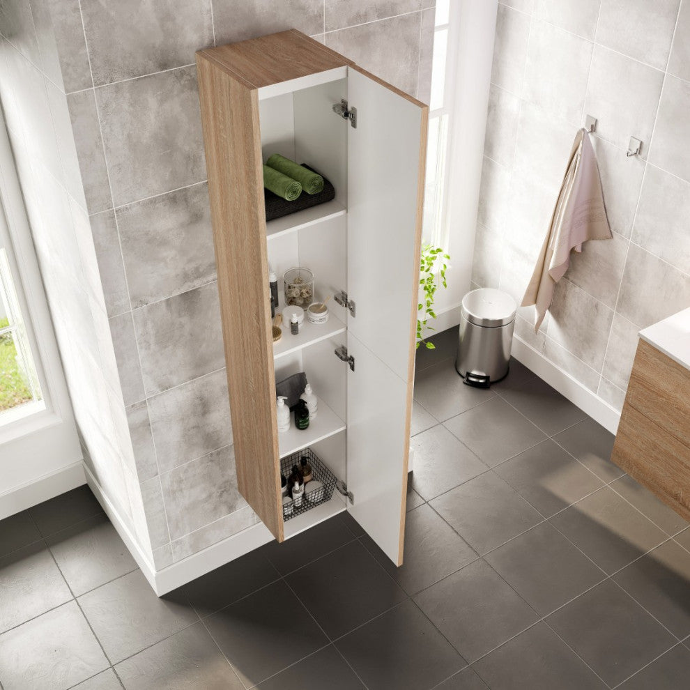 Eviva Joy 12"Wx10"D Maple Wall-Mounted Linen Cabinet