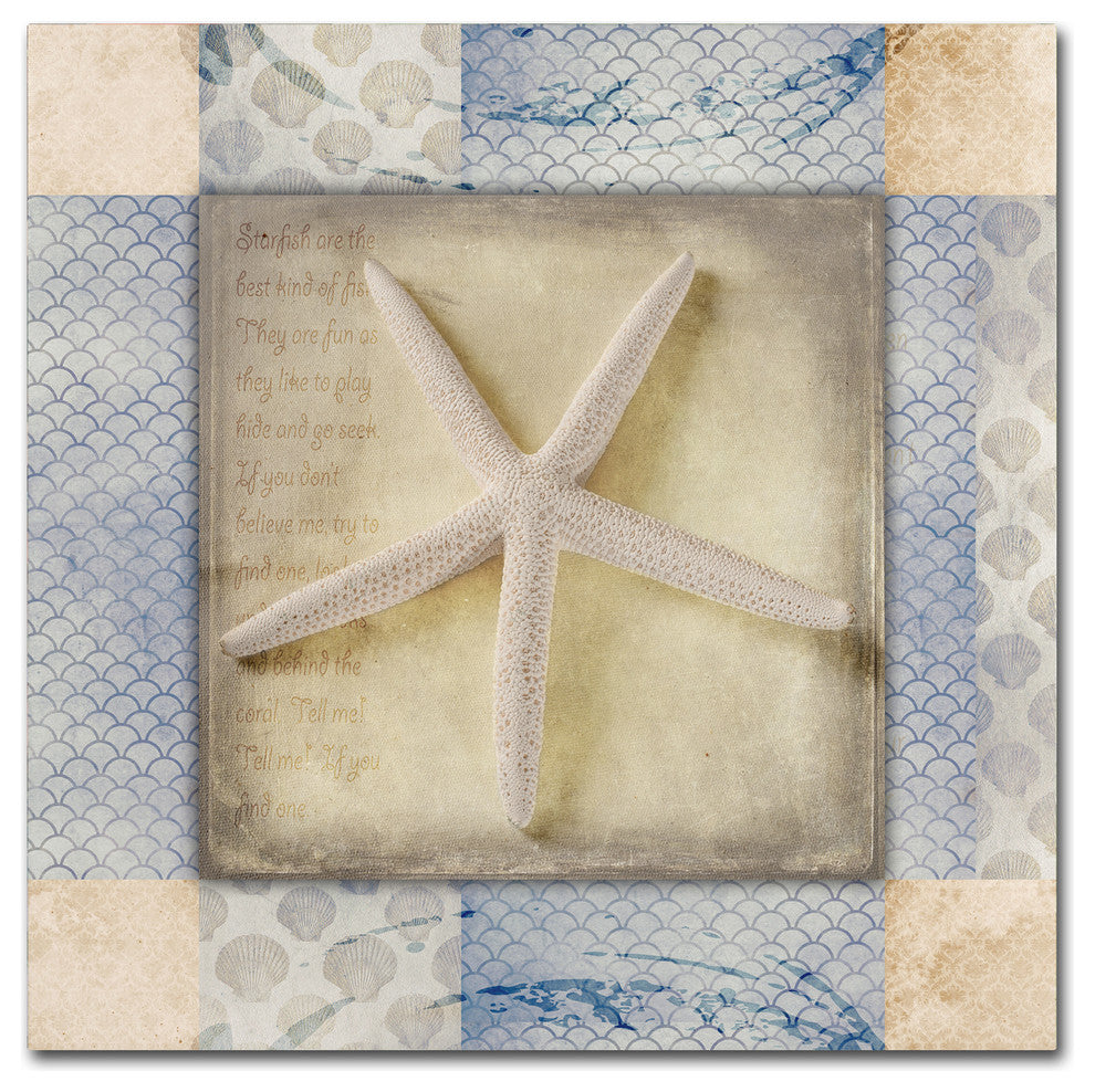 LightBoxJournal 'White Sea Starfish' Canvas Art, 18" x 18"
