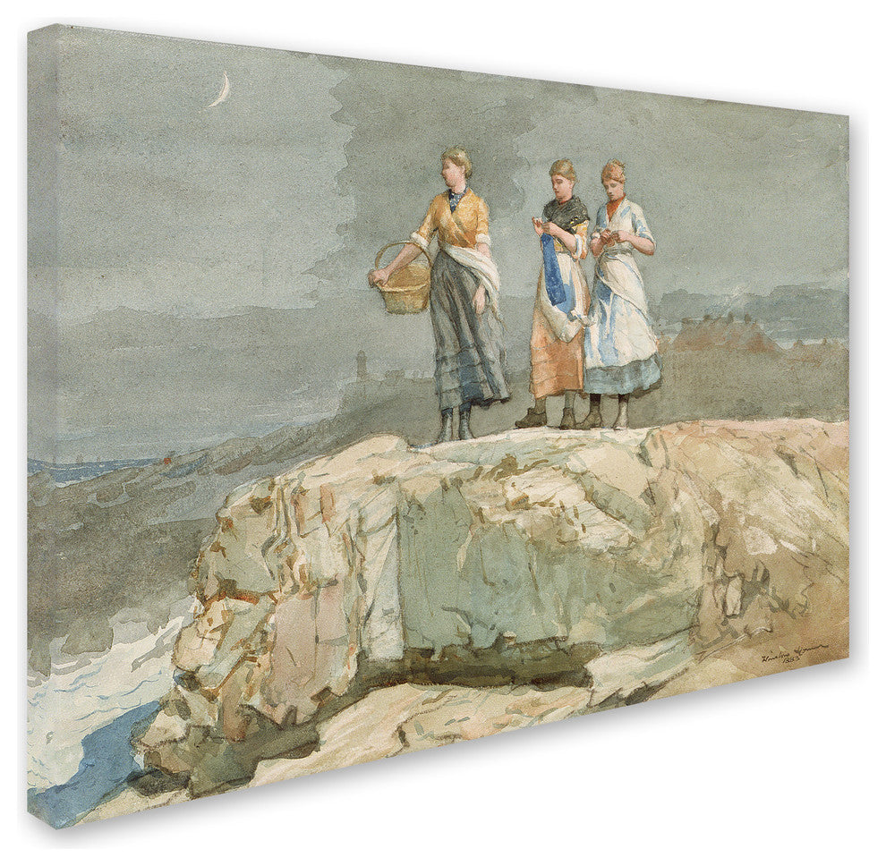 Winslow Homer 'The Cliffs' Canvas Art, 19 x 14