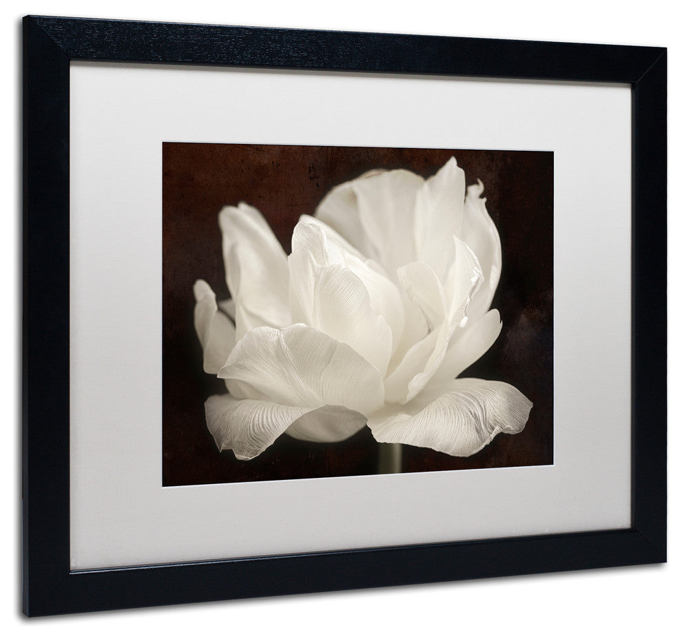 Cora Niele 'White Tulip III' Matted Framed Art