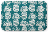 34" x 21" Pineapple Pattern Bathmat, Ocean Teal