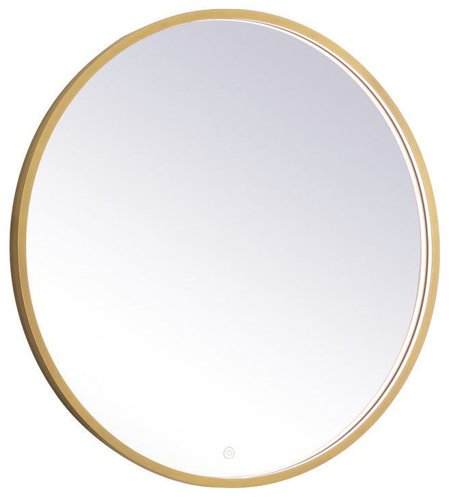Modern Brass Led Mirror