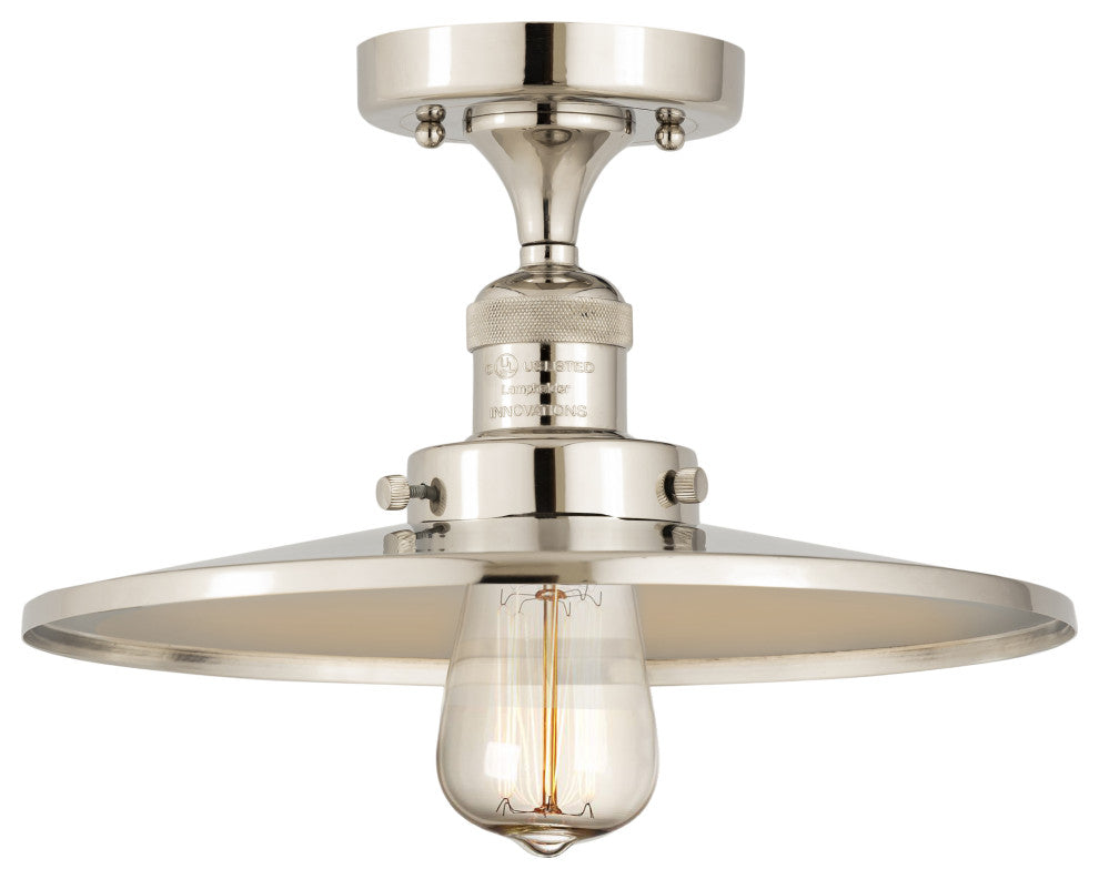 Innovations Lighting 517-1CH-PN-MFR-PN-12 1 Light 12" Semi-Flush Mount