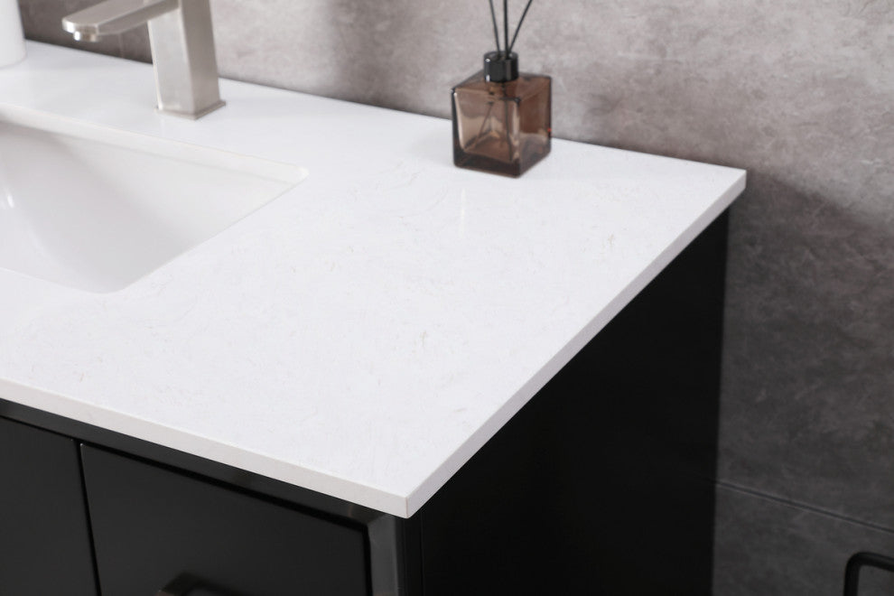 42" SIngle Bathroom Vanity, Black