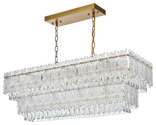 Elegant Lighting 1780G37 Emilia 6 Light 37"W Crystal Linear - Chrome