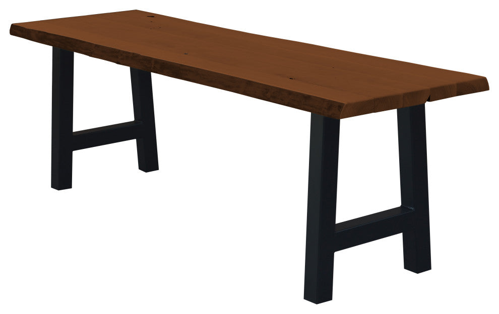 Live Edge Locust Ridgemont Table, Mushroom Stain, 8 Foot