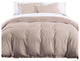 Hera Washed Linen Flange Comforter Set, 3 Piece, Blush, Queen