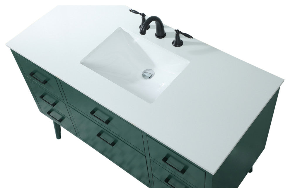 Home Living 48" Bathroom Vanity, Green