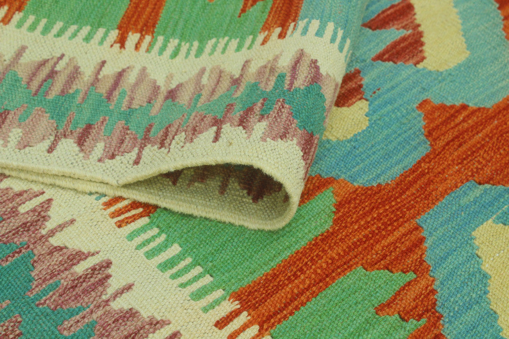 Sangat Kilim Jawid Red/Ivory Runner, 2'8x8'1