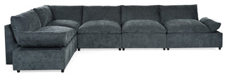 GDF Studio Modern Upholstered Storage Modular Sectional Sofa, Dark Gray