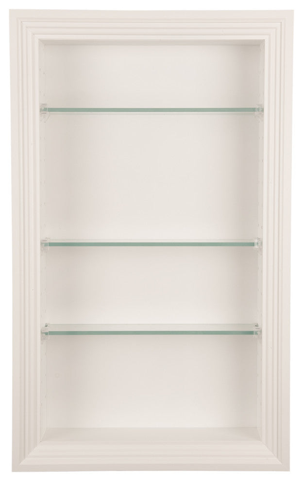 Nashville Recessed White Niche 35.5"h x 15.5"w x 3.5"d