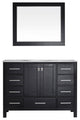 Gela 48" Vanity in Espresso with Carrara White Marble Countertop With Mirror