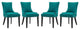 Marquis Dining Chair Fabric Set of 4