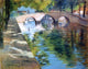William Merritt Chase Reflections (also known as Canal Scene) Wrapped Canvas