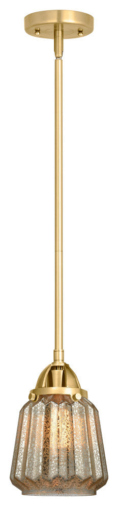 Chatham Mini Pendant, Satin Gold, Mercury, Mercury
