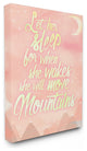Stupell Industries Let Her Sleep Pink Water Color Mountains, 24 x 30