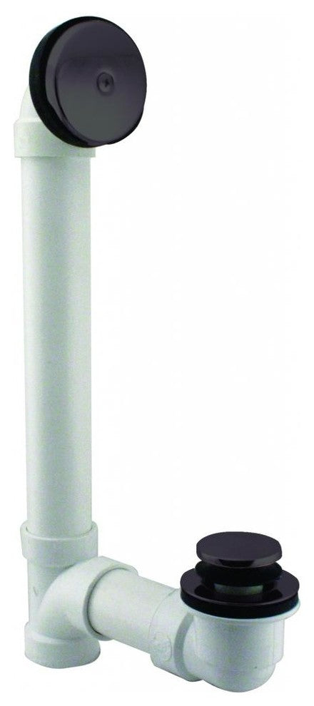 Tip Toe Sch. 40 PVC Bath Waste With One-Hole Elbow In Oil Rubbed Bronze, Oil Rubbed Bronze